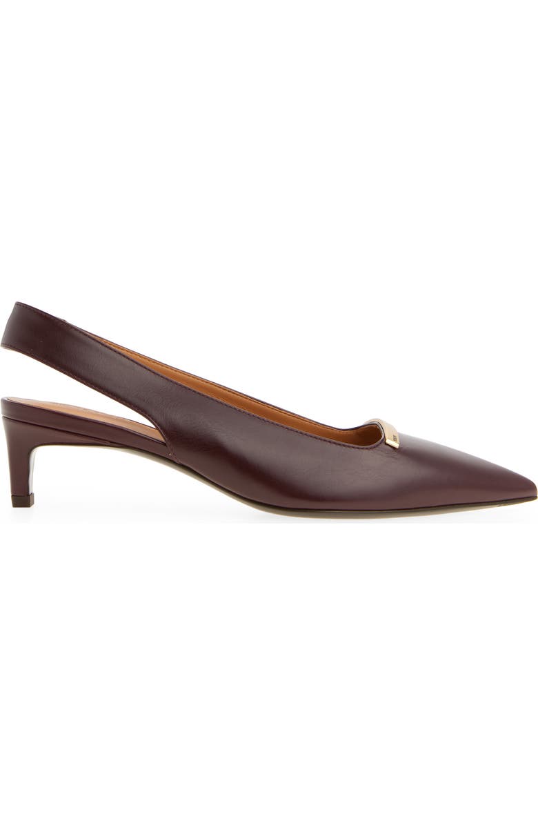 Tod's Pointed Toe Kitten Heel Slingback Pump, Alternate, color, Kraft Chiaro