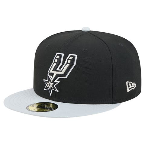 Men's New Era Black/Silver San Antonio Spurs 2-Tone 59FIFTY Fitted Hat
