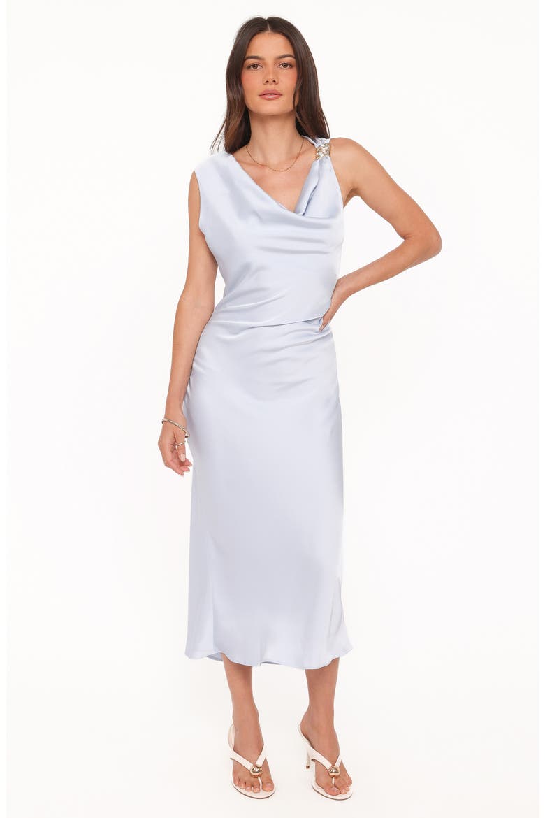 Ellory Cowl Neck Satin Maxi Dress, Alternate, color, POWDER BLUE
