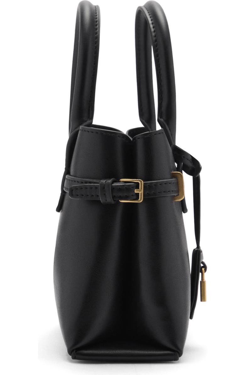 MANGO Padlock Detail Mini Shopper Bag, Alternate, color,