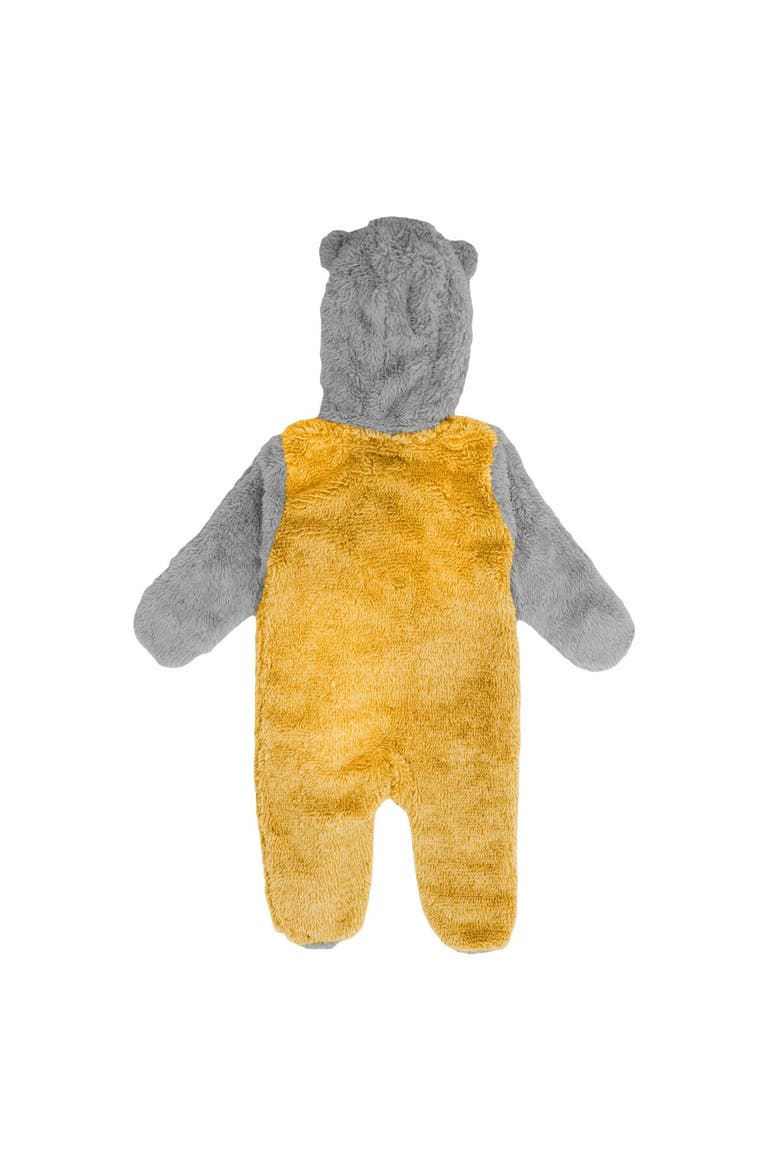 Newborn & Infant Gold Nashville Predators Game Nap Teddy Fleece Bunting Full-Zip Sleeper, Alternate, color, Gold