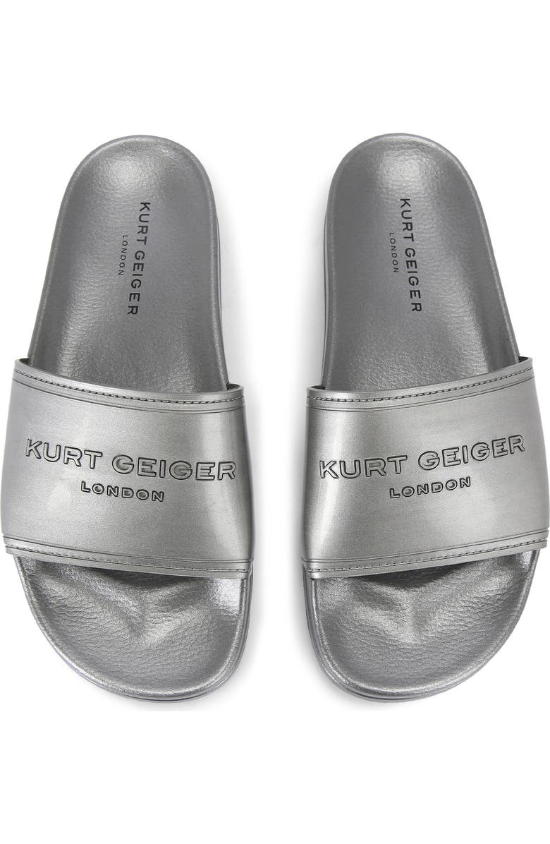 Kurt Geiger London Pool Slide Sandal, Alternate, color, Silver