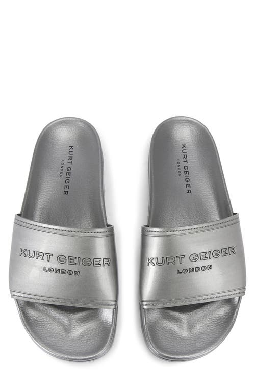 Kurt Geiger London Pool Slide Sandal In Silver