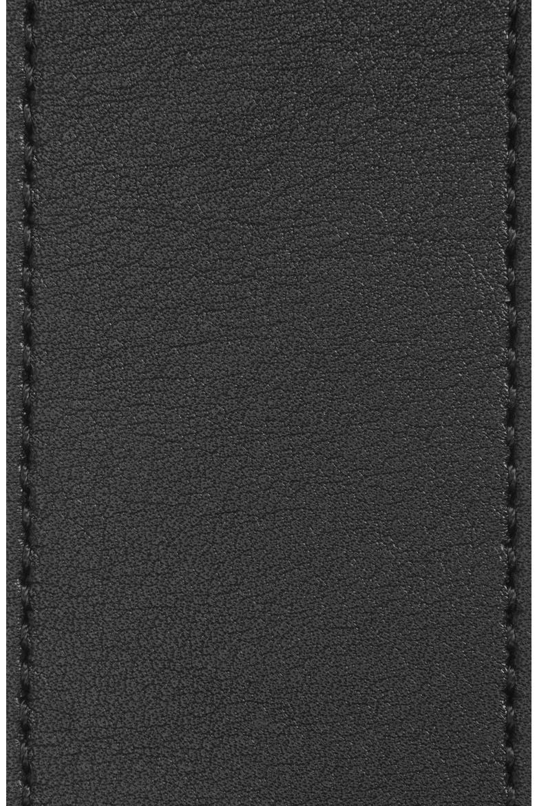 VLOGO Buckle Reversible Leather Belt, Alternate, color, BLACK