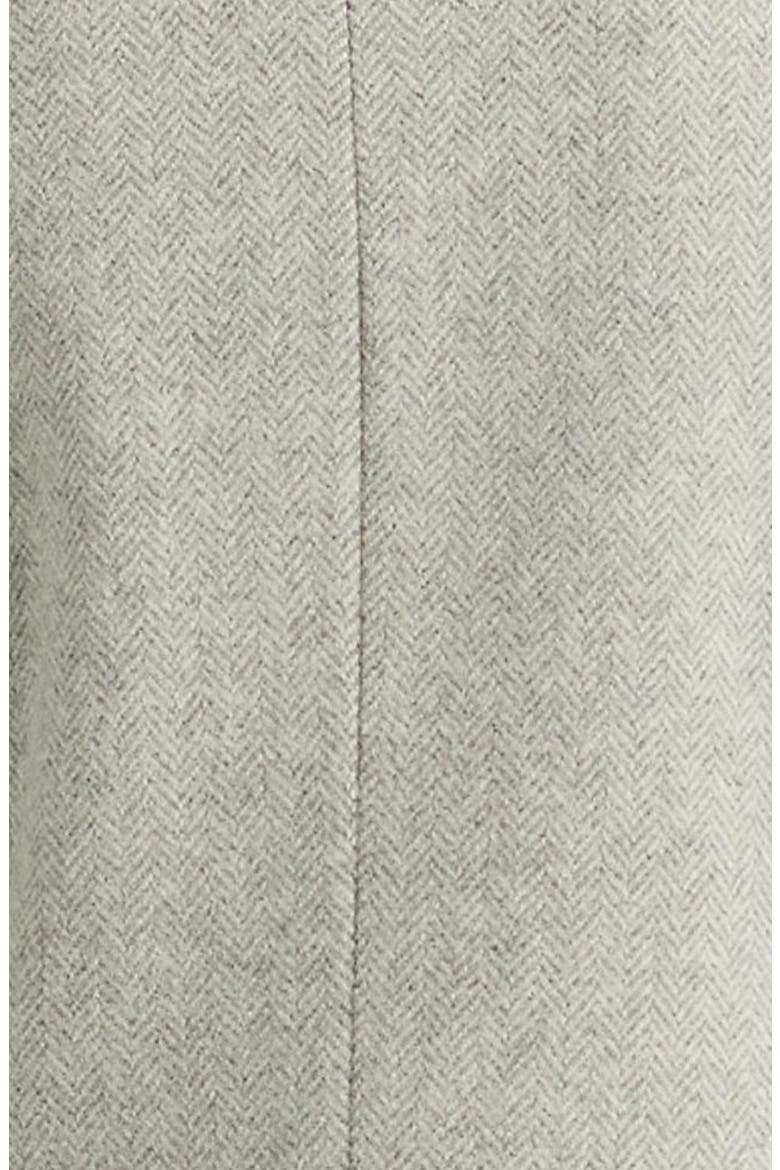 Herringbone Double Breasted Wool Blend Coat, Alternate, color, LT GREY HERRINGBONE