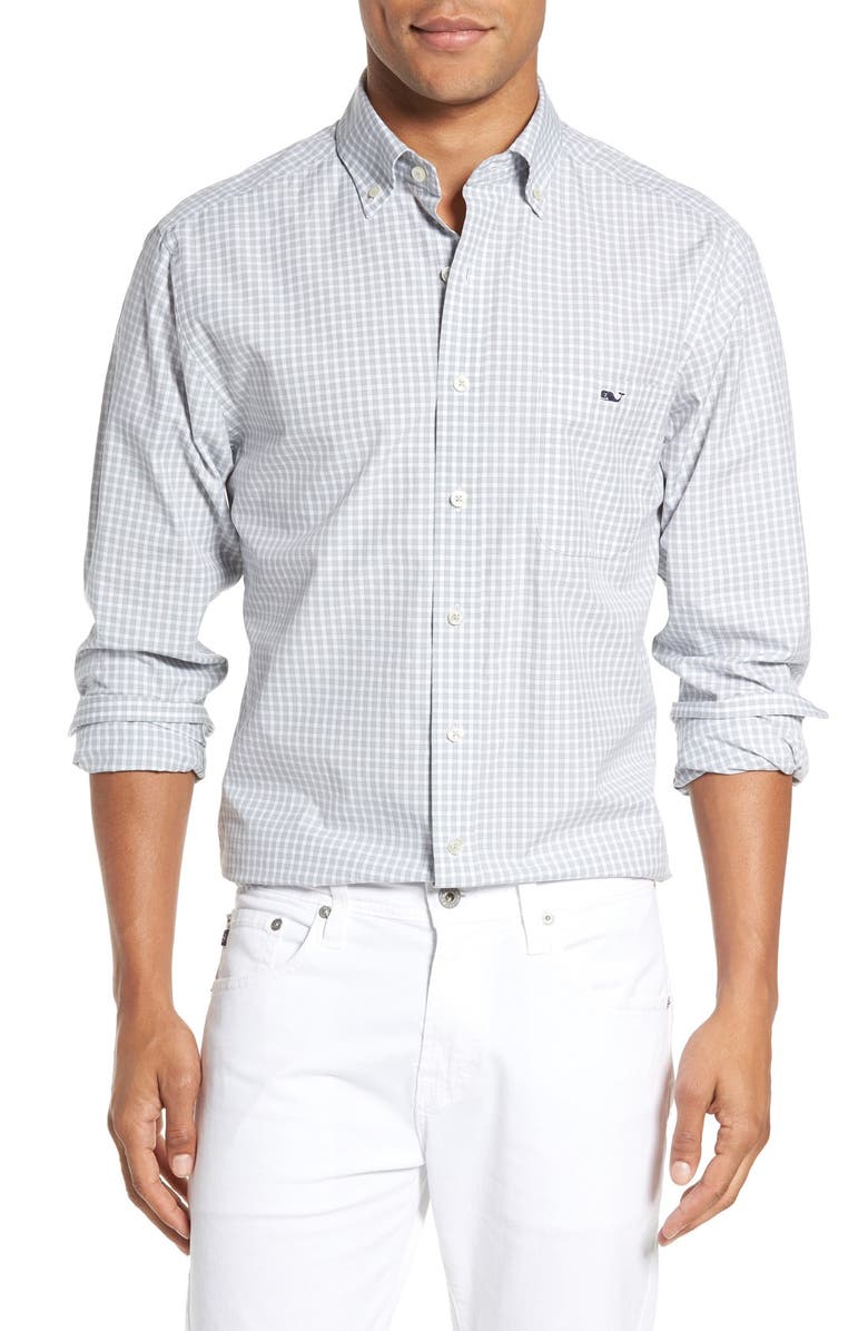 vineyard vines 'Tucker - Seabrook' Trim Fit Gingham Sport Shirt, Main, color,