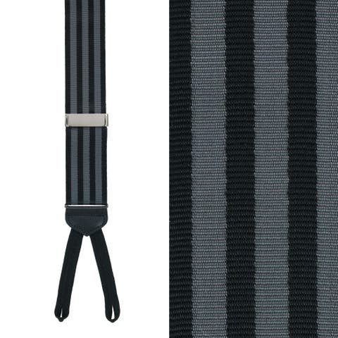 Astaire 38mm Grosgrain Stripe Ribbon Formal End Suspenders (braces)