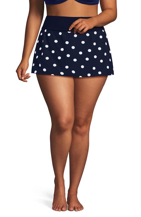 Plus Size Pinchless Mini Swim Skort