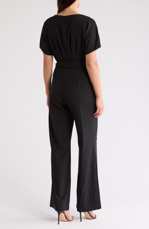 Shop Eliza J Pleated Jumpsuit In Black