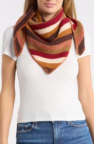 Steve Madden Striped Triangle Scarf