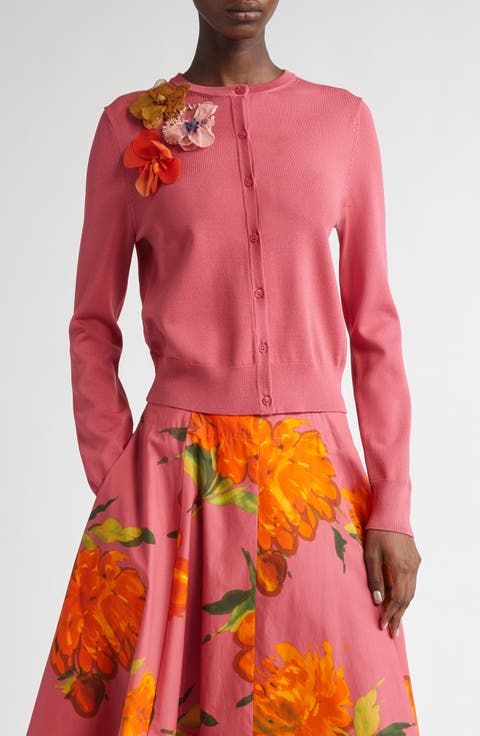 Floral Appliqué Cardigan