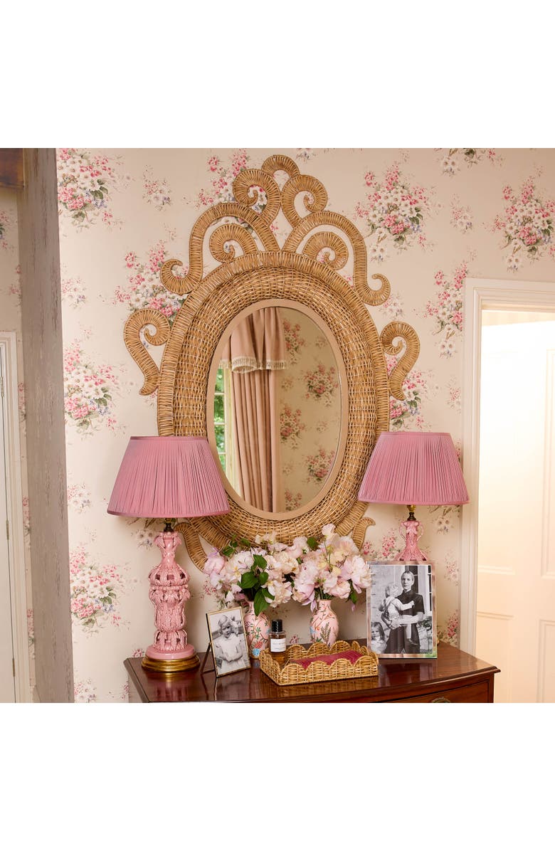 Mrs. Alice Small Scalloped Rattan Tray, Alternate, color, Neutral