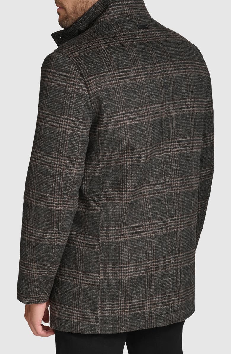 Andrew Marc Dorsey Plaid Wool Blend Car Coat, Alternate, color, Plaid Mult