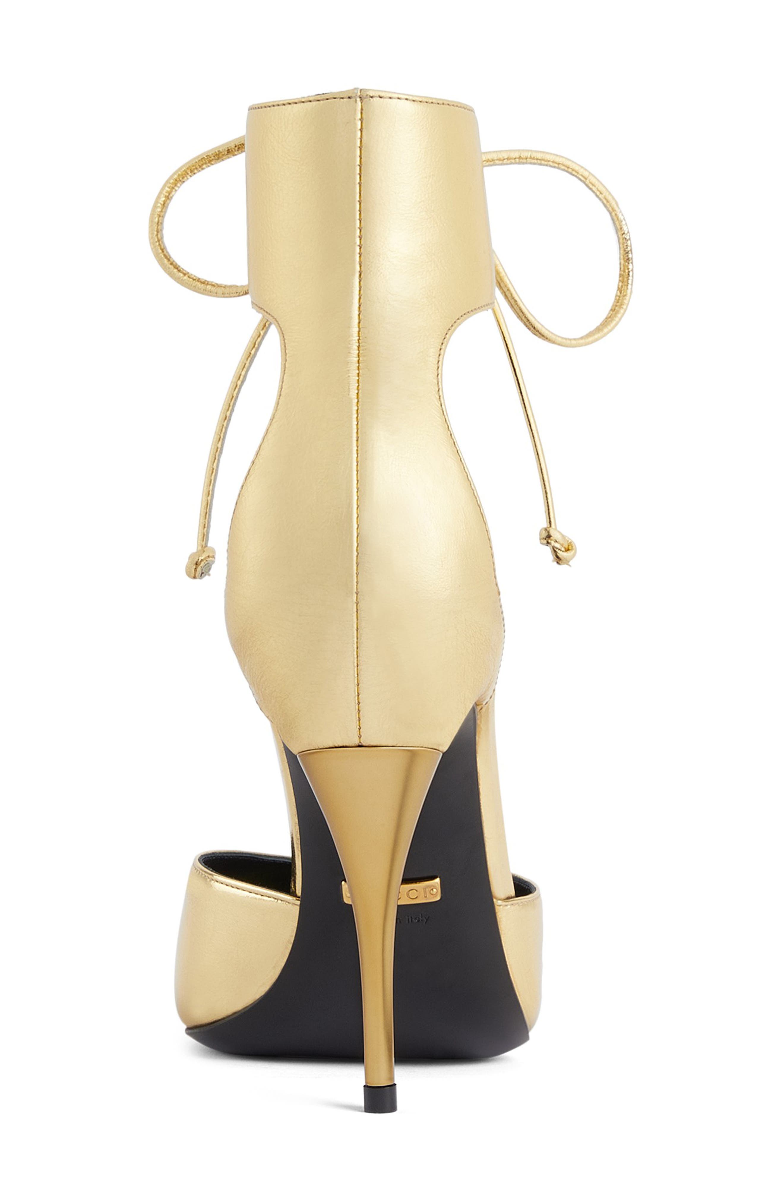 Priscilla Ankle Cuff Pump, Alternate, color, KING GOLD