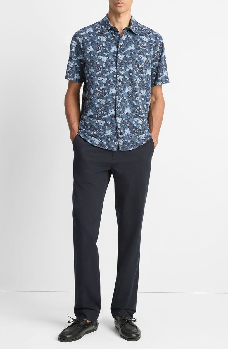 Vince Short Sleeve Button-Up Shirt, Alternate, color, Coastal Combo