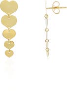 The Lovery Fine Jewelry Gold Graduating Heart Dangle Earrings