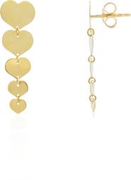 The Lovery Fine Jewelry Gold Graduating Heart Dangle Earrings