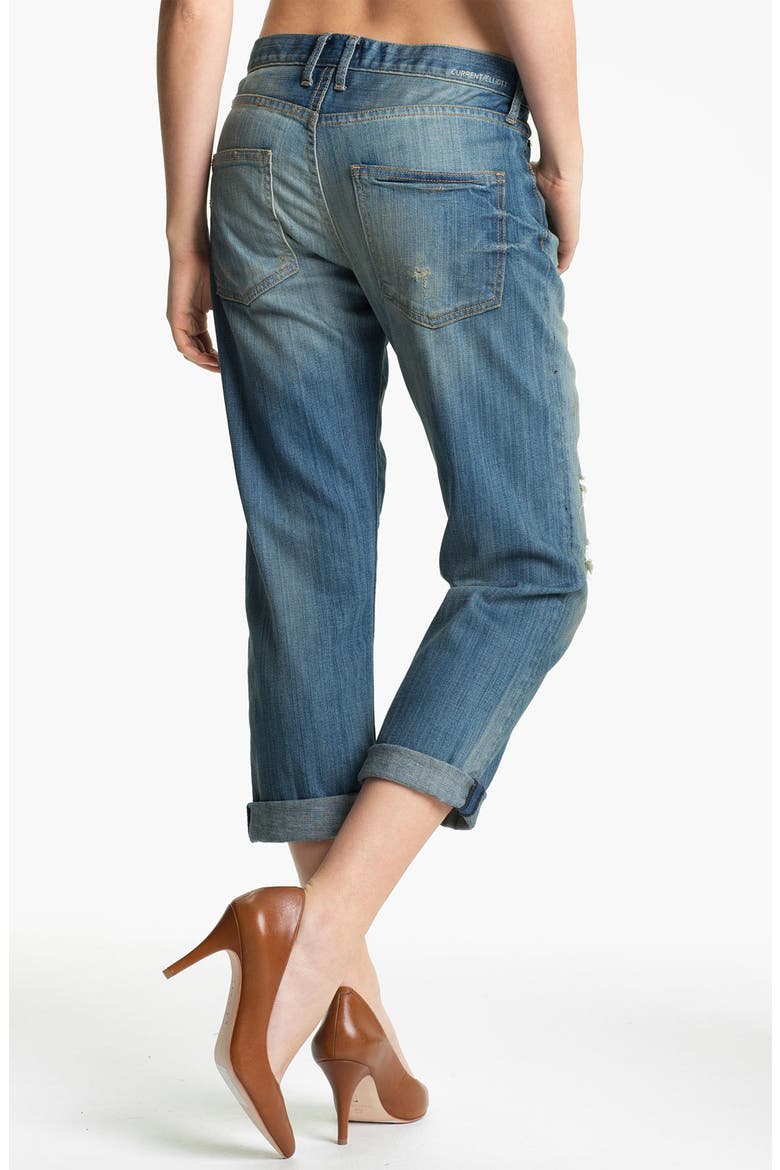 'The Boyfriend Jean' Stretch Jeans, Alternate, color, PANHANDLE WITH REPAIR
