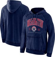 FANATICS Men's Fanatics Branded Heather Navy Washington Wizards Foul Trouble Snow Wash Raglan Pullover Hoodie