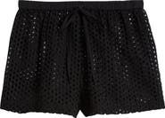 Solid & Striped The Nancy Open Knit Cotton Cover-Up Shorts