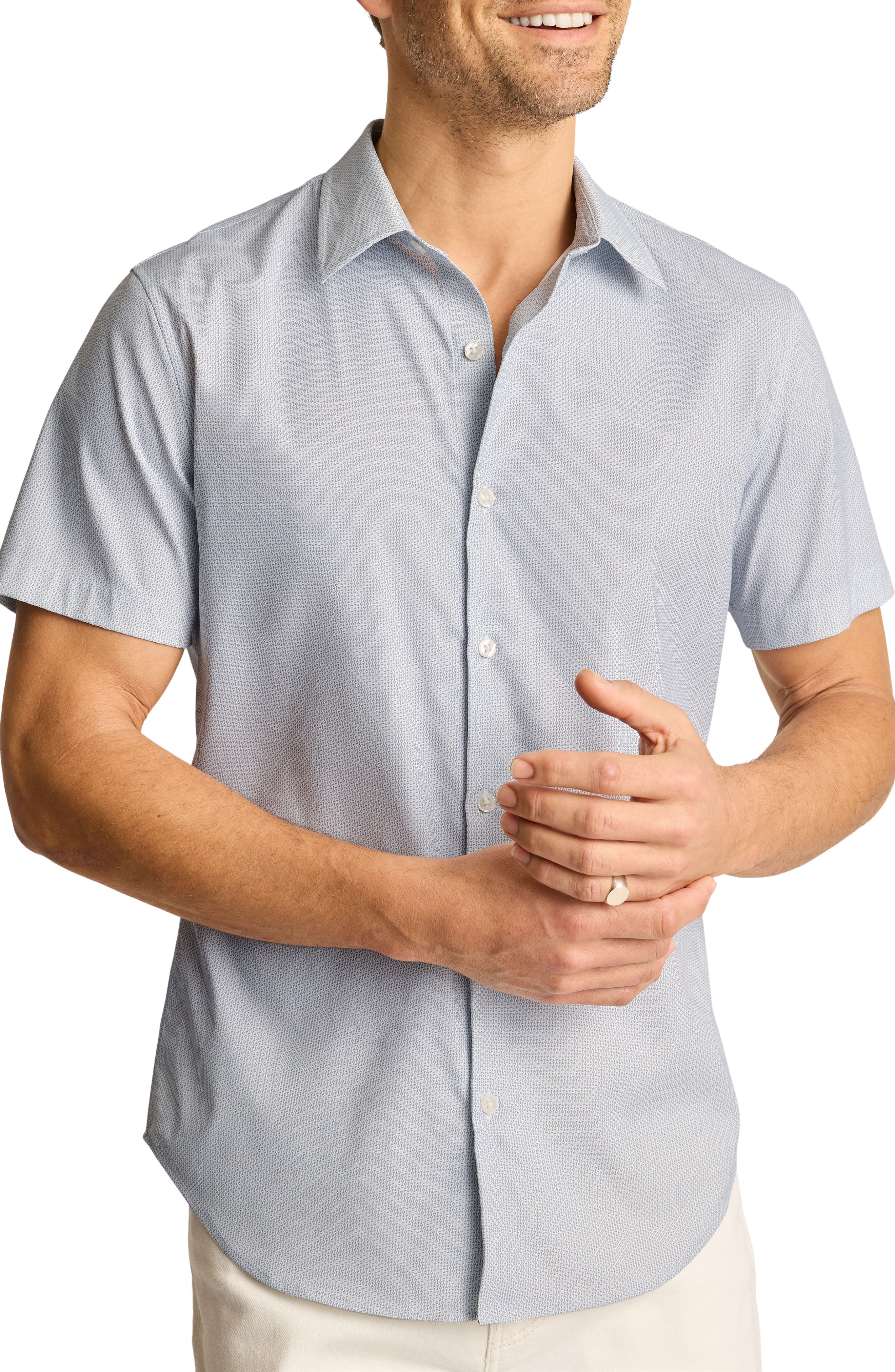 Bonobos Tech Slim Fit Floral Short Sleeve Button-Up Shirt