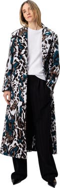 Missoni Long Single-breasted Coat With Animalier Pattern