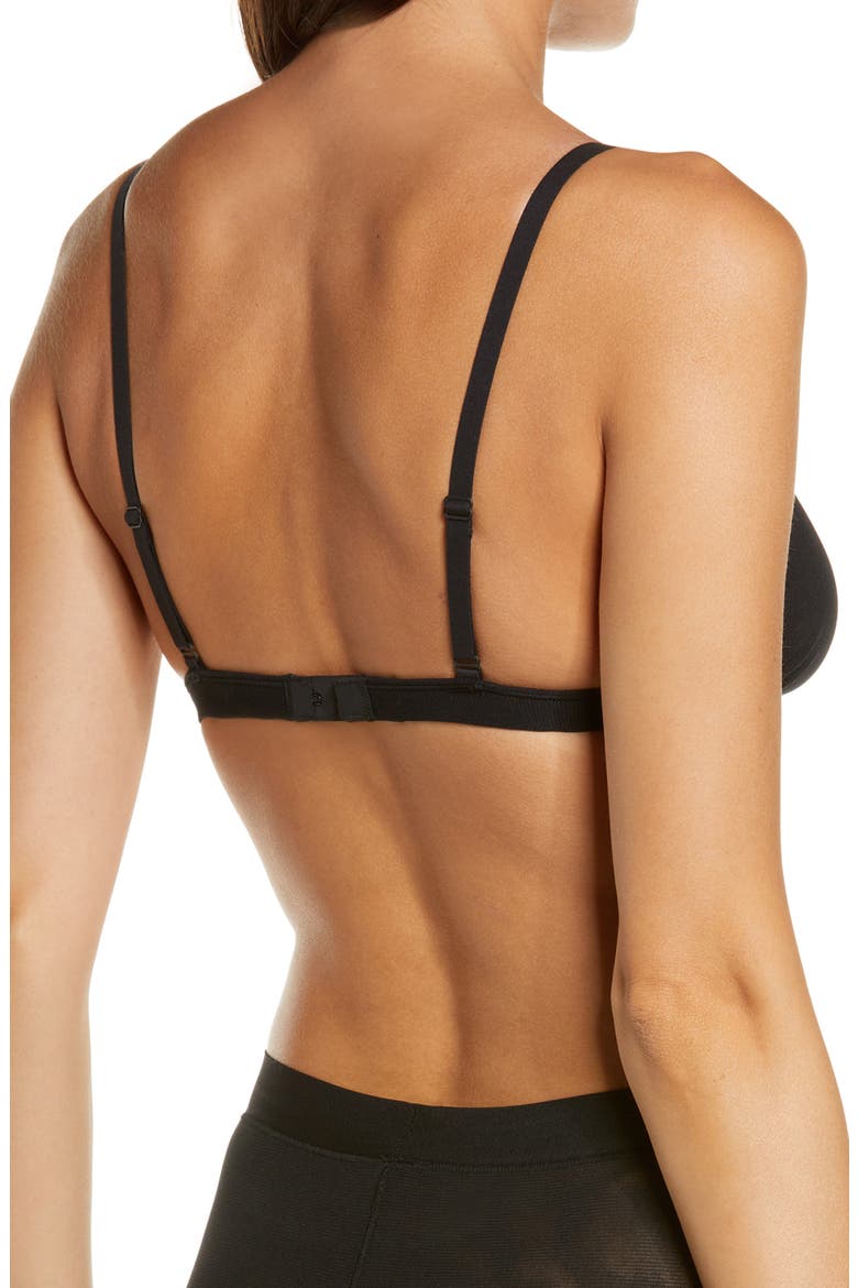 Summer Mesh Triangle Bralette, Alternate, color, ONYX