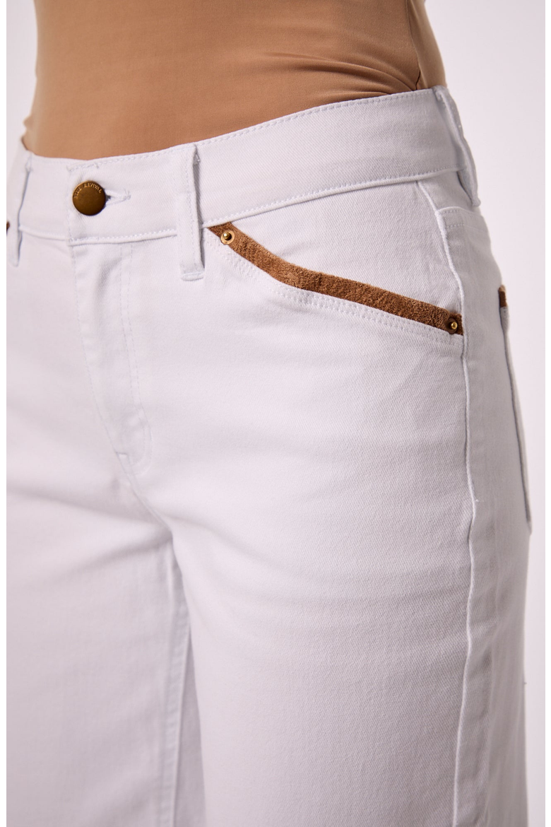 Sadie Mid Rise Wide Leg Jeans, Alternate, color, White
