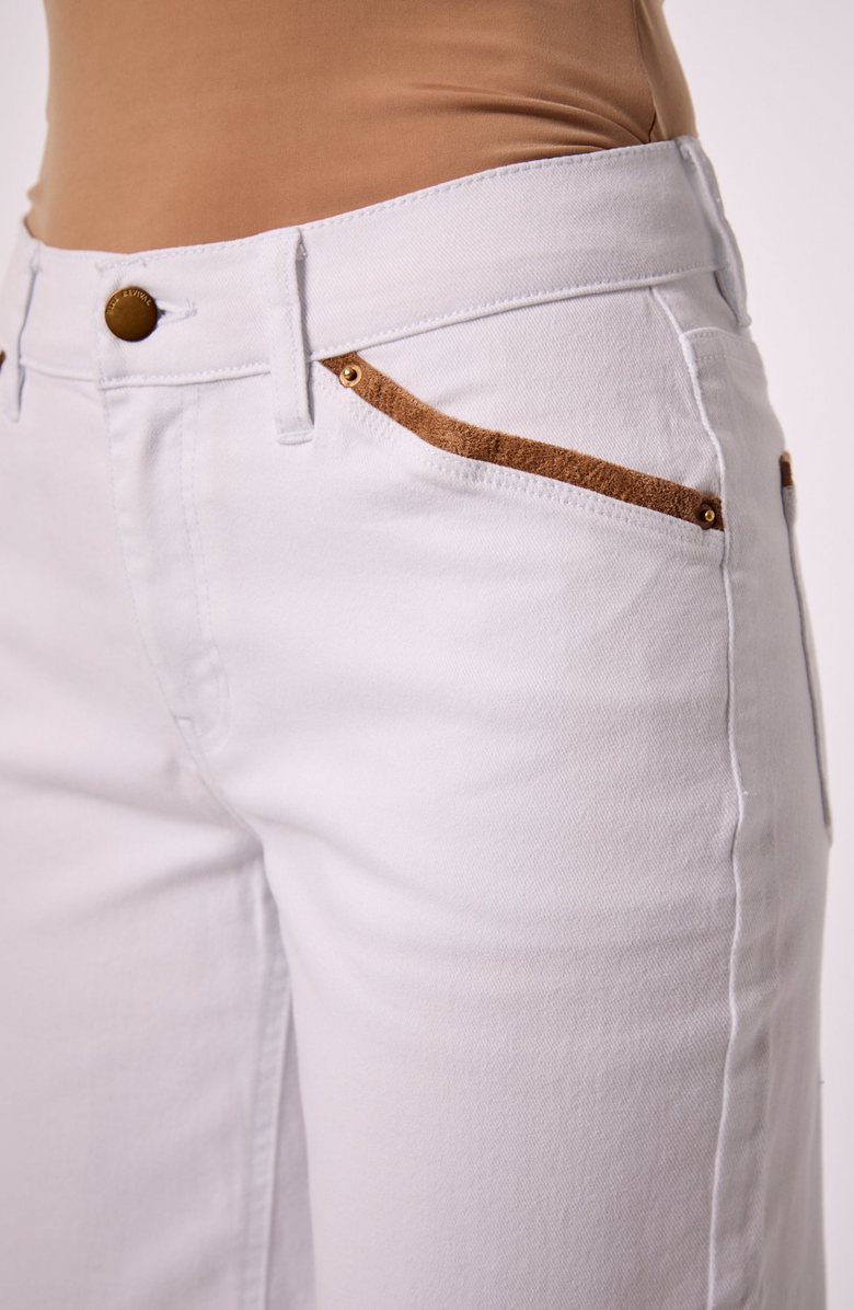 BLUE REVIVAL Sadie Mid Rise Wide Leg Jeans, Alternate, color, White