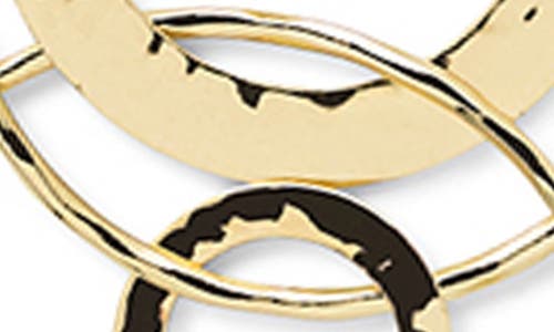 Ippolita Classico Mixed Large Hammered Link Jet Set Earrings In Gold