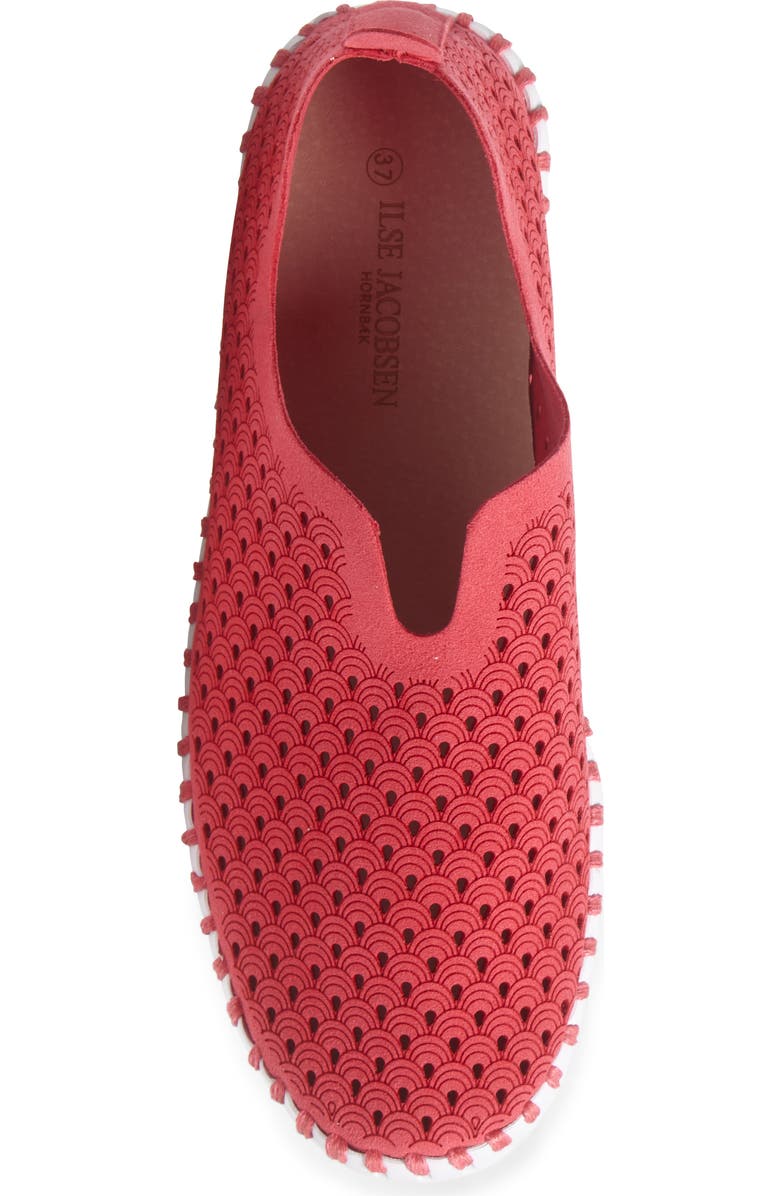 Ilse Jacobsen Tulip 139 Perforated Slip-On Sneaker, Alternate, color, Viva Magenta