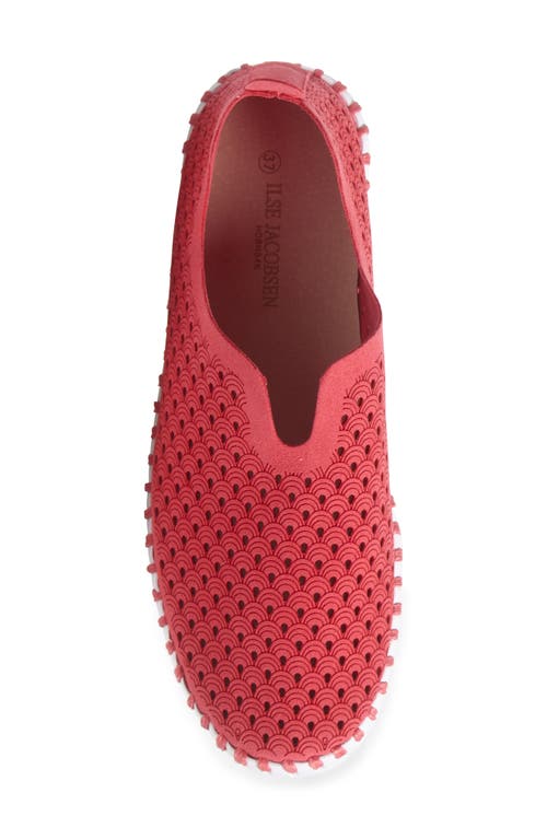 Ilse Jacobsen Tulip 139 Perforated Slip-on Sneaker In Viva Magenta