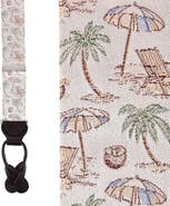 Trafalgar Beach Get A Way Silk Novelty Button End Suspenders