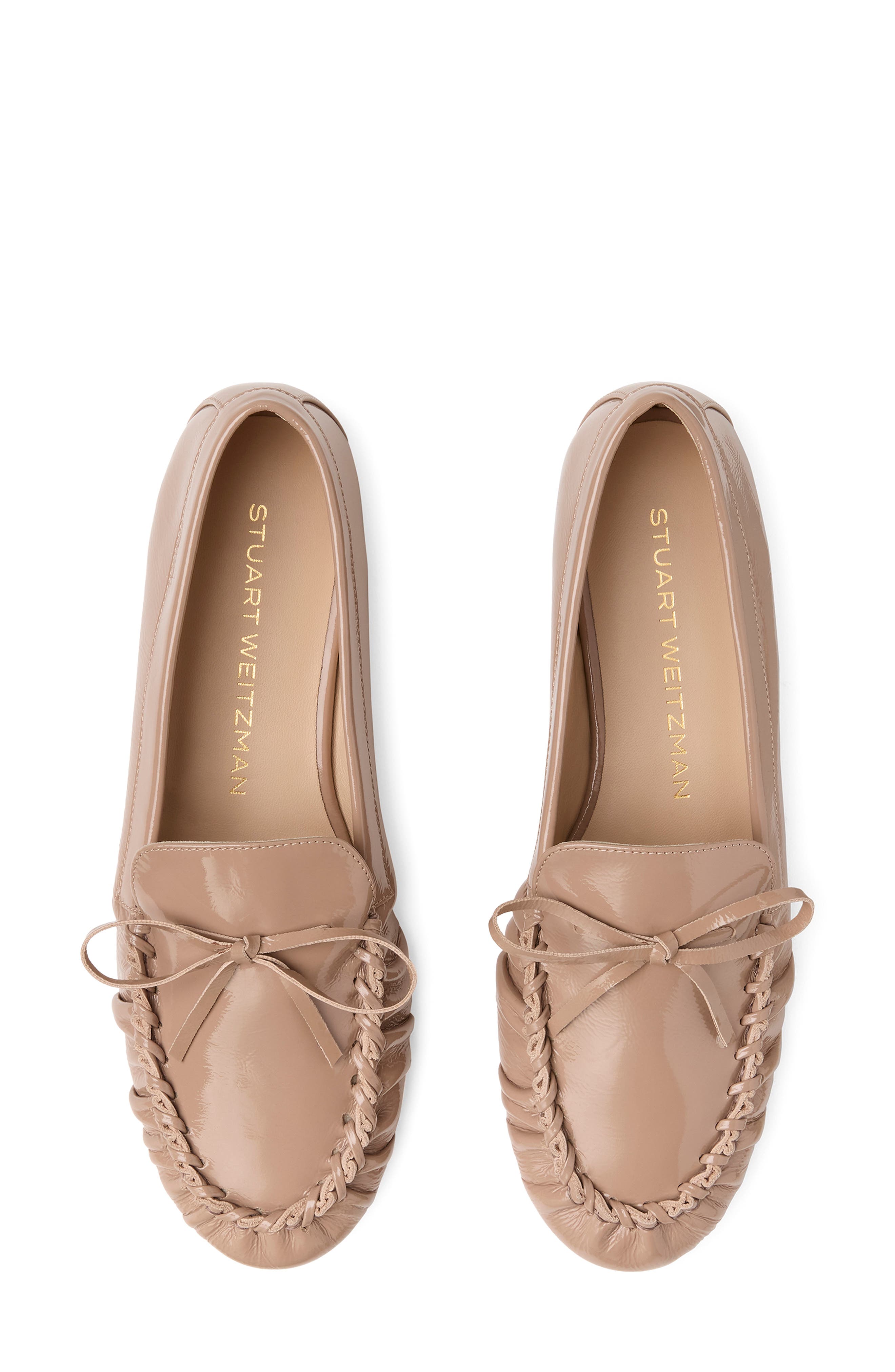 Stuart Weitzman Britt Bow Loafer, Alternate, color, Fawn