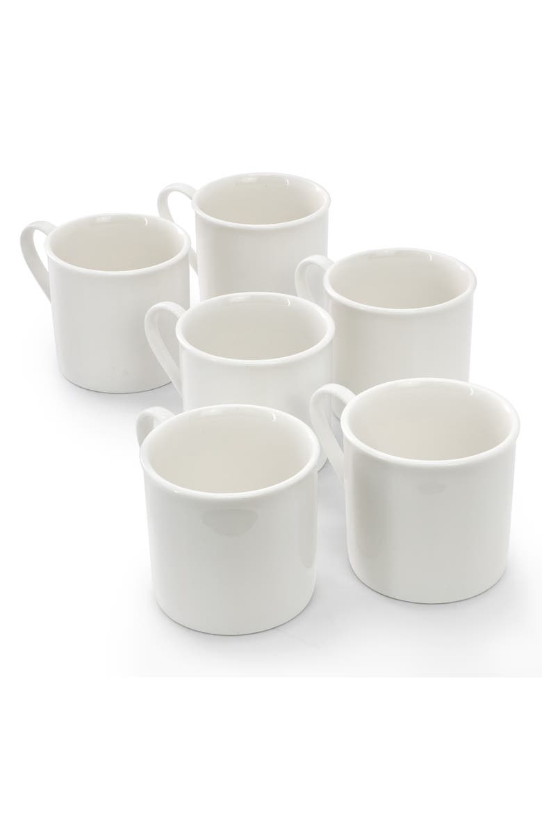 Aspin 12 Piece 2.5 Ounce Porcelain Espresso Cup Set  with Saucers, Alternate, color, White