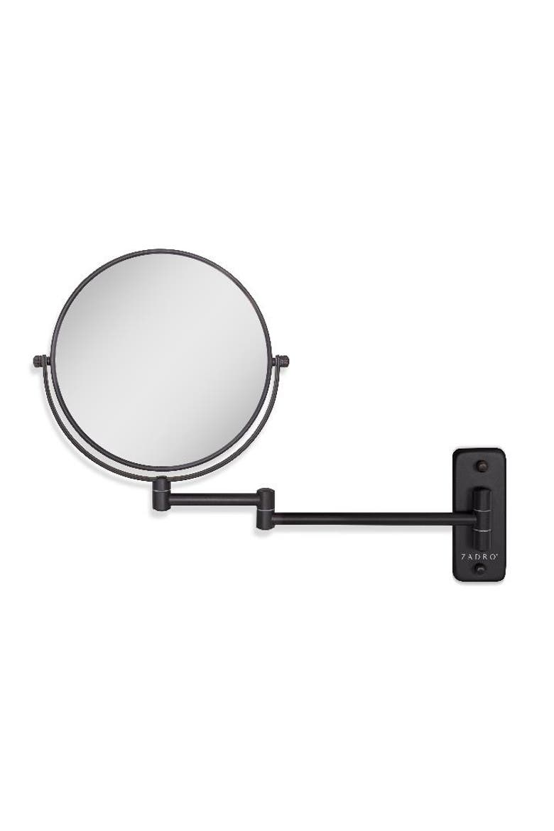 Wall Mounted Makeup Mirror with 8X/1X Magnifications, Alternate, color, Oil-Rubbed Bronze