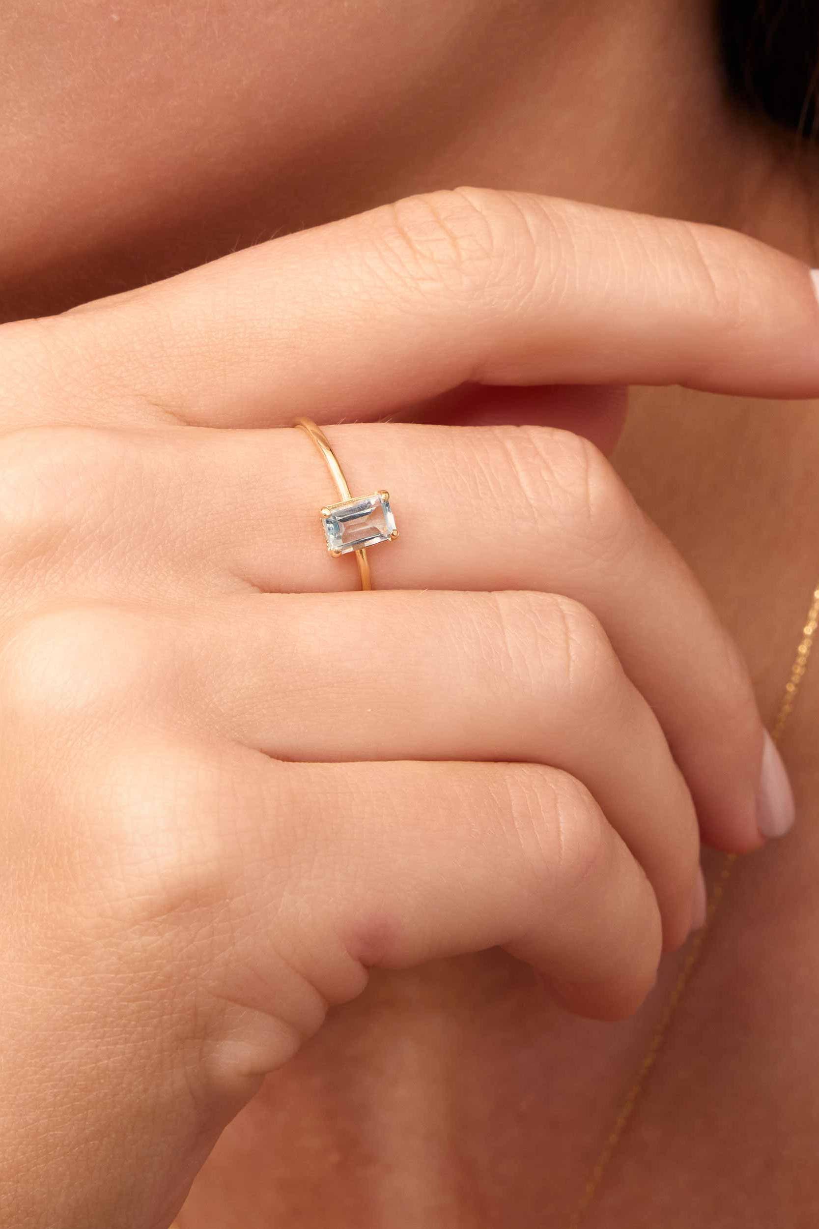 Женские аксессуары Oradina 14K Gold Gemstone Vivid Ring — фото 2