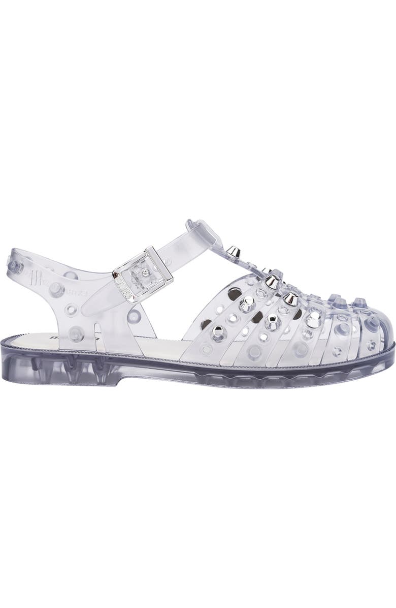 Melissa Possession Stud Fisherman Sandal, Alternate, color, Clear/Silver