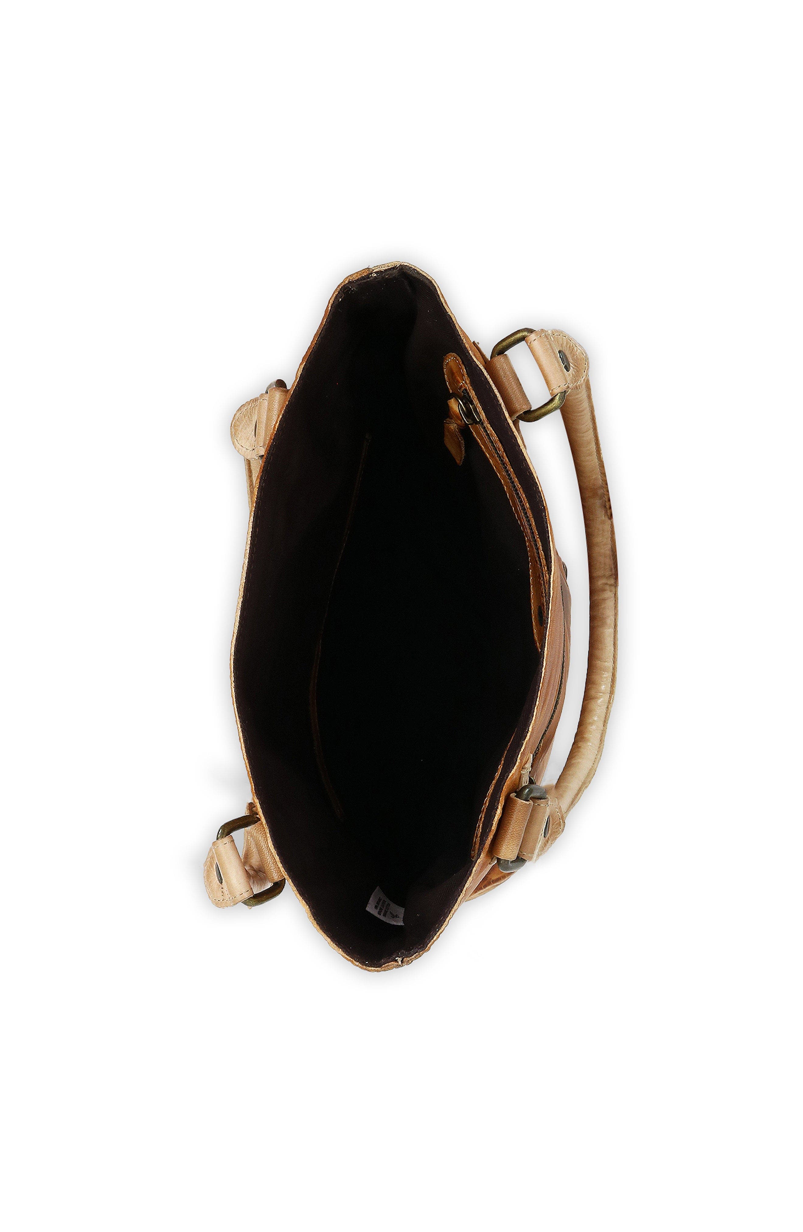 Bed Stu Italic Handbag, Alternate, color, Cafe Latte Rustic