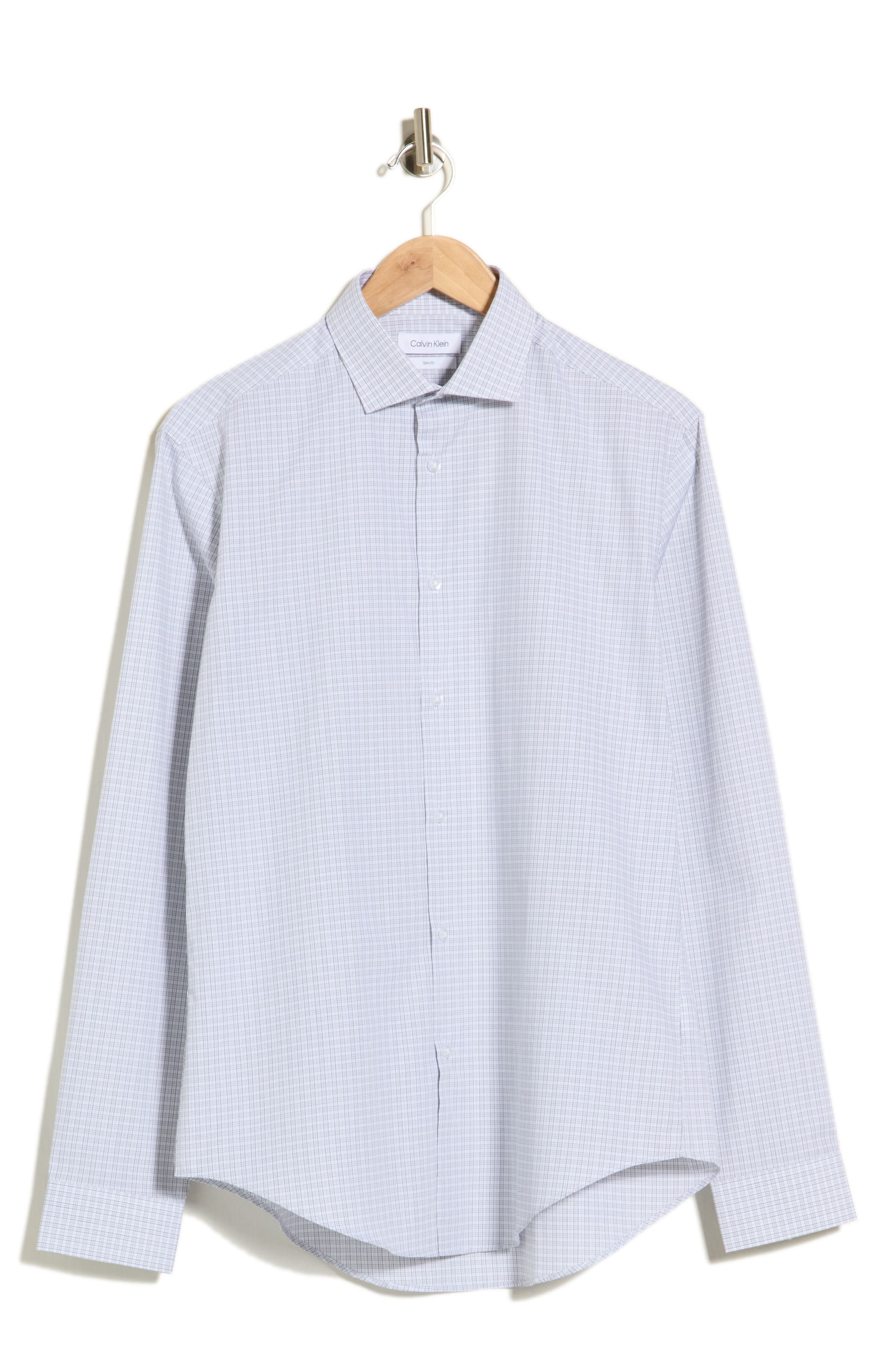 Slim Fit Plaid Dress Shirt
