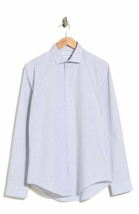 Slim Fit Plaid Dress Shirt