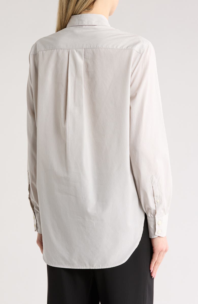 rag & bone Mel Button Up Shirt, Alternate, color, Light Grey Stripe