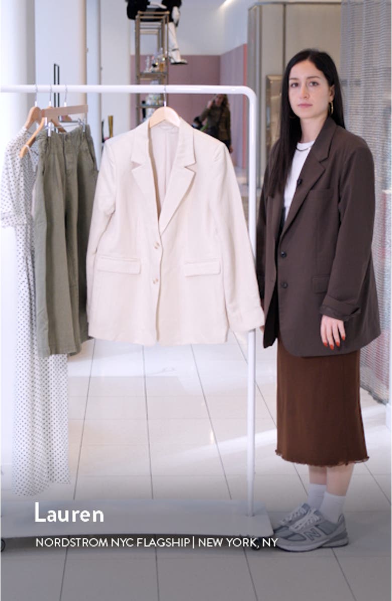 Relaxed Fit Linen Blend Blazer, sales video thumbnail