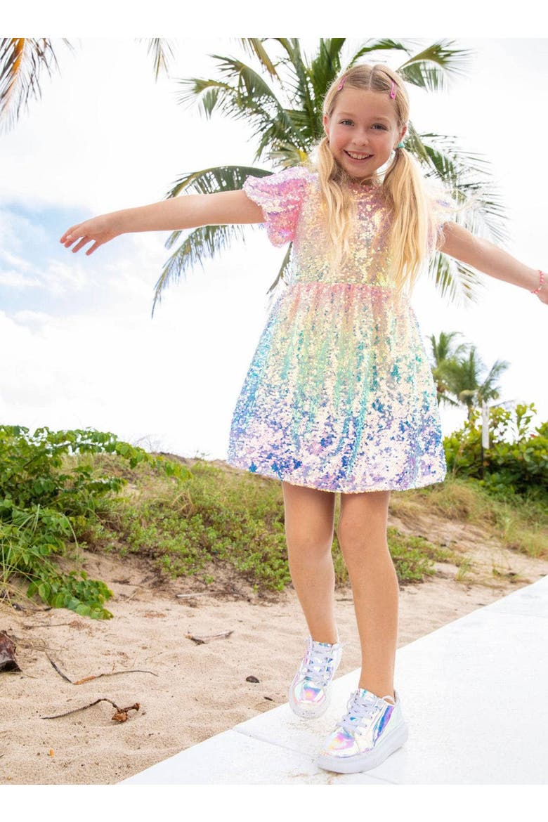 Sequin Ombre Dress, Alternate, color, Multicolor
