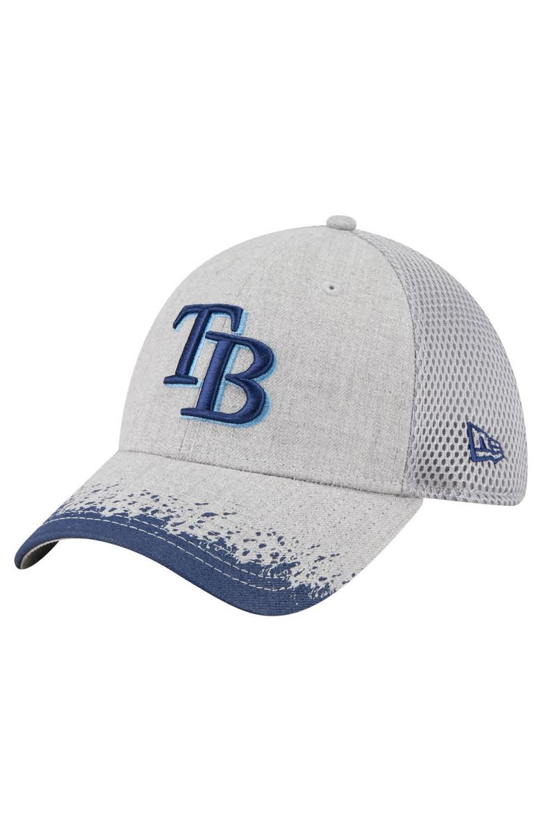 New Era Men's New Era Gray Tampa Bay Rays Visor Paint Splatter 39THIRTY Flex Hat, Main, color, Gray