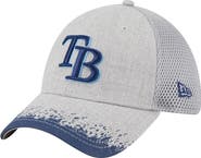 New Era Men's New Era Gray Tampa Bay Rays Visor Paint Splatter 39THIRTY Flex Hat