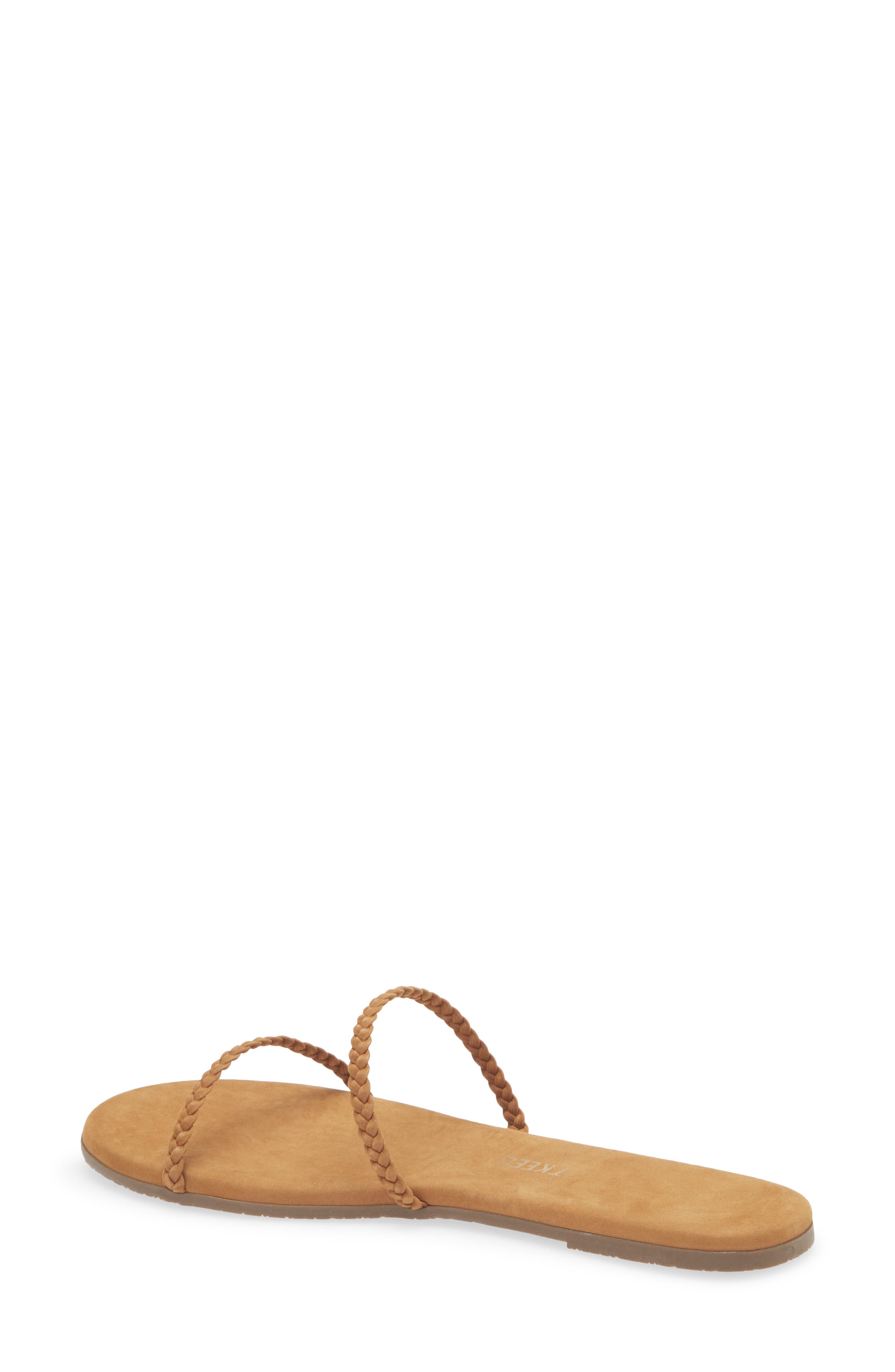 TKEES Gemma Braid Slide Sandal, Alternate, color, Camel