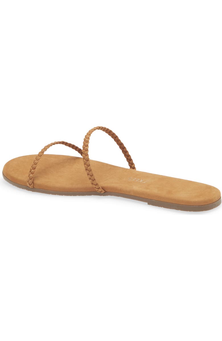 TKEES Gemma Braid Slide Sandal, Alternate, color, Camel
