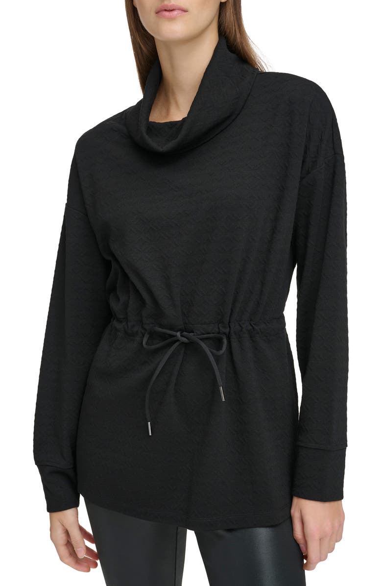 Andrew Marc Sport Textured Cowl Neck Tunic, Main, color, 