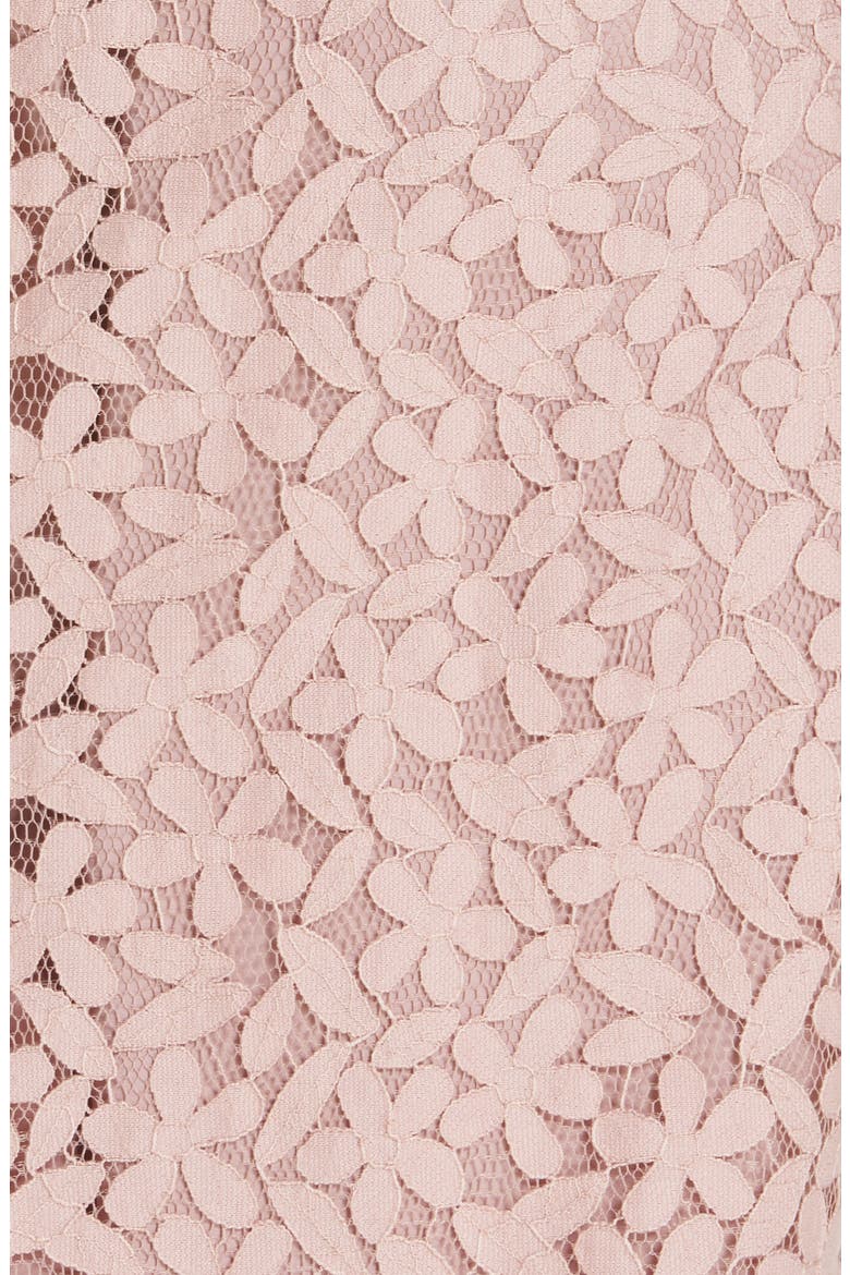 flora lace ruffle dress, Alternate, color, STRAWBERRY MOCHI